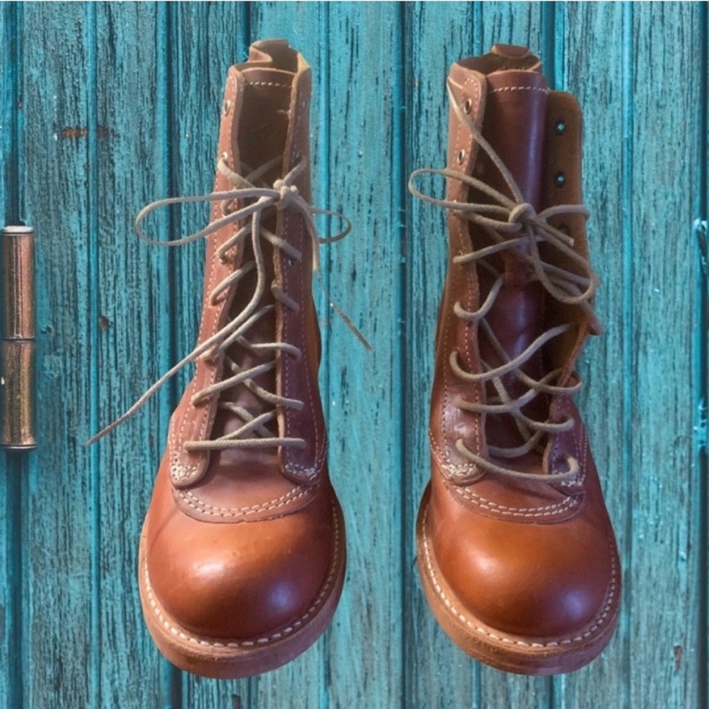 Timberland Chunky Heel Rust Brown Ankle Boots - Picture 3 of 6